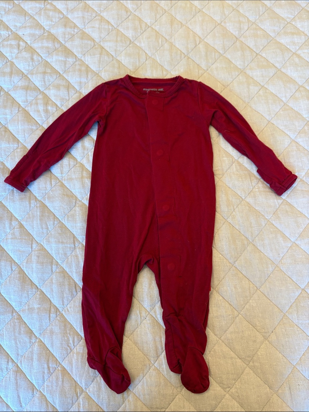 Magnetic Me Deep Burgundy Footed One-Piece